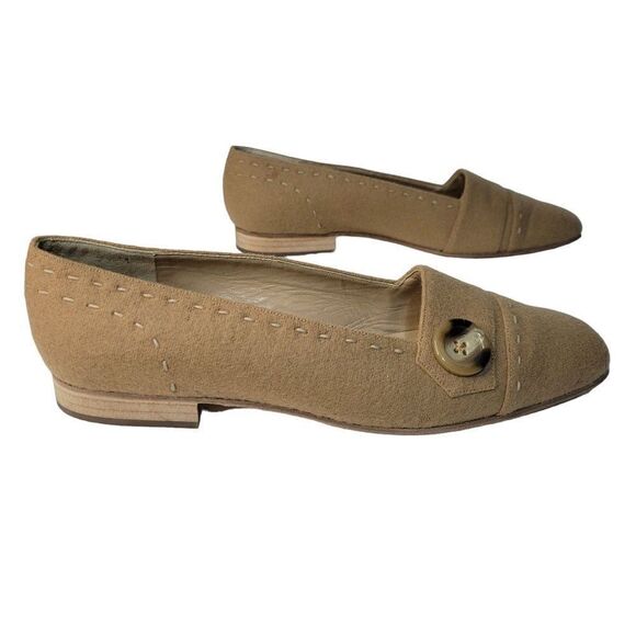 Vintage Talbots Wool & Leather Flat Shoes (Size 7.5M) - Picture 2 of 8
